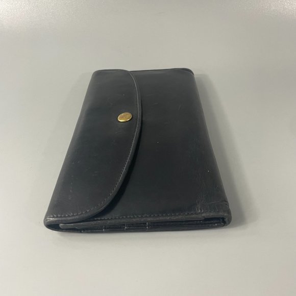 Vintage Coach Bi-fold All-Leather Long Wallet W/Checkbook Cover - Picture 6 of 14